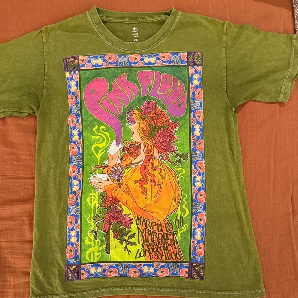 Olive Green Pink Floyd T-Shirt
